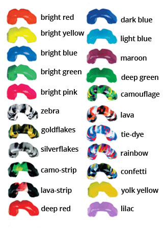 Mouthguard Color Options
